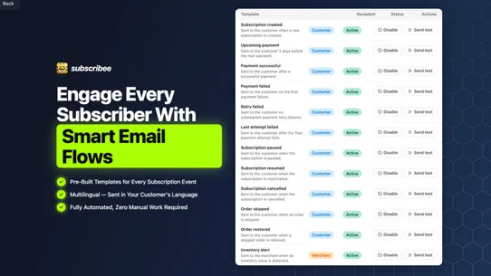 Subscriptions App Subscribee screenshot