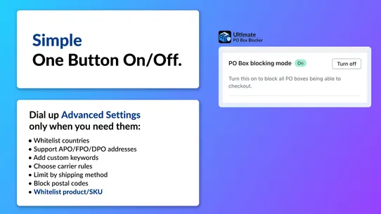 Ultimate PO Box Blocker screenshot