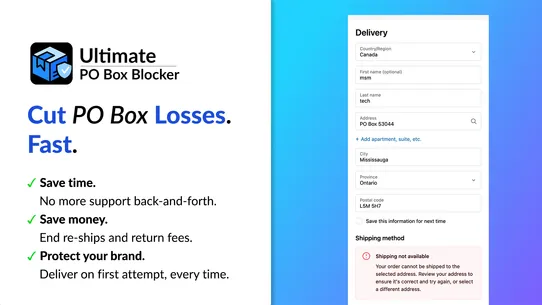 Ultimate PO Box Blocker screenshot