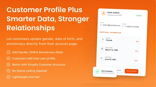 Customer Profile Plus screenshot