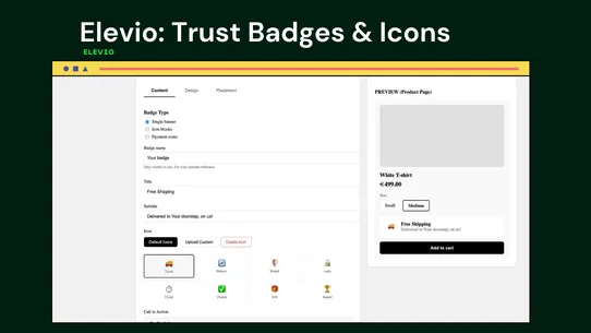 Elevio: Trust Badges &amp; Icons screenshot