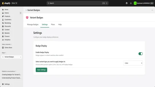 Variant Badges by SaffronApps screenshot
