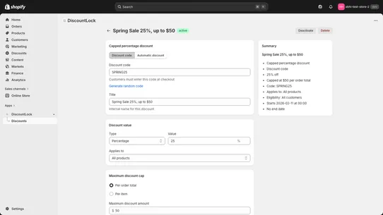 DiscountLock ‑ Protect Profit screenshot