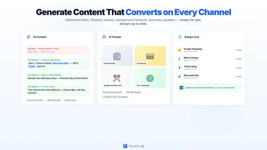 Feedon AI: Fix Shopping Feed screenshot