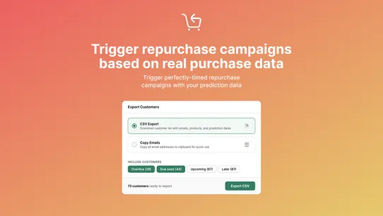 BuyAgain: Reorder Predictions screenshot