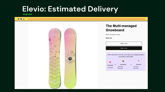 Elevio: Estimated Delivery screenshot