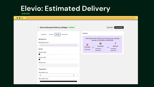 Elevio: Estimated Delivery screenshot