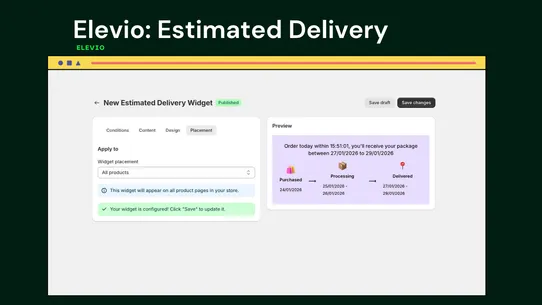 Elevio: Estimated Delivery screenshot