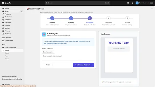 Team Storefronts screenshot