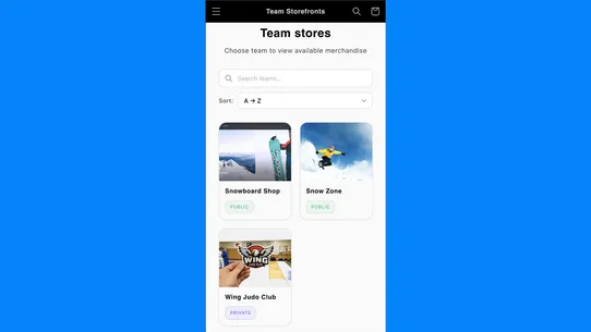 Team Storefronts screenshot