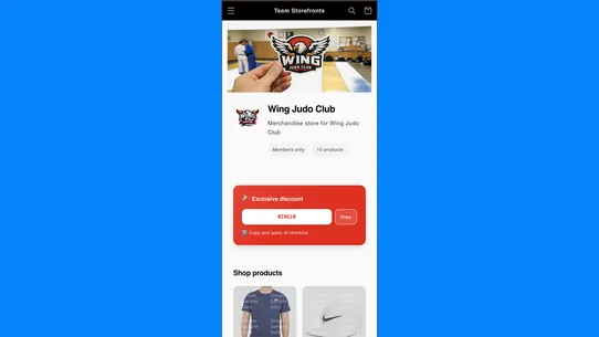 Team Storefronts screenshot