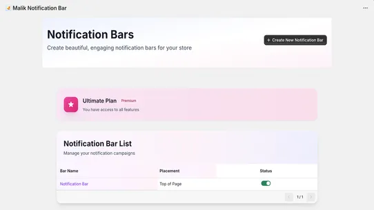 Malik Notification Bar screenshot