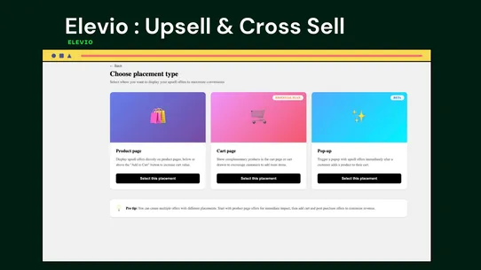 Elevio : Upsell &amp; Cross Sell screenshot