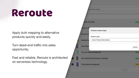 Reroute screenshot