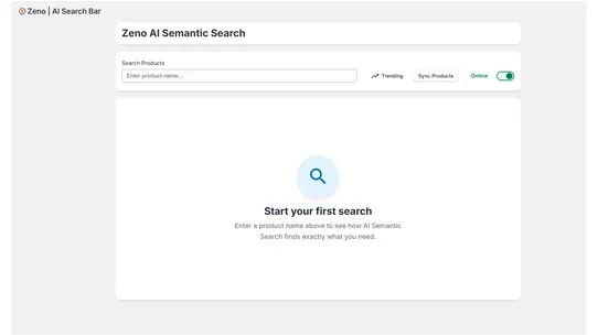 Zeno | AI Search Bar screenshot