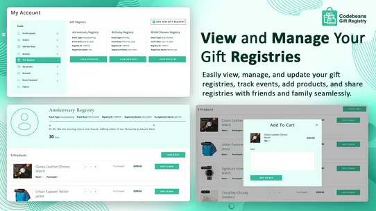 Codebeans Gift Registry screenshot