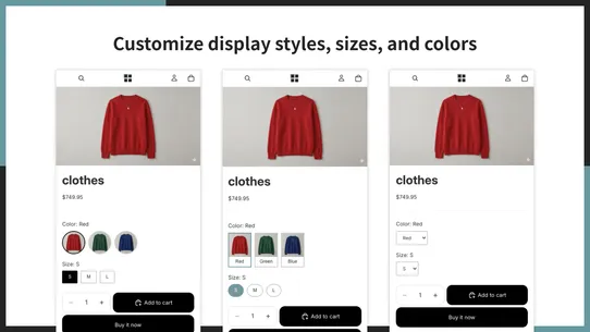 UR:Variant Image Picker｜Swatch screenshot
