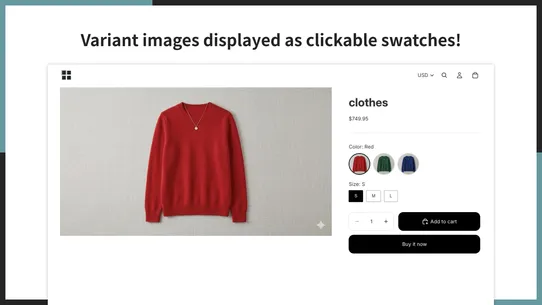 UR:Variant Image Picker｜Swatch screenshot