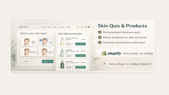 Skin Quiz &amp; Products screenshot
