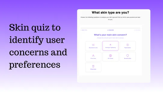 Skin Quiz &amp; Products screenshot