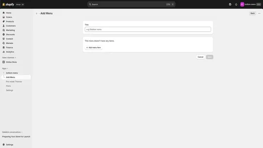 Mobile Bottom Menu screenshot