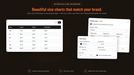 Shaypr | AI Size Quiz &amp; Charts screenshot