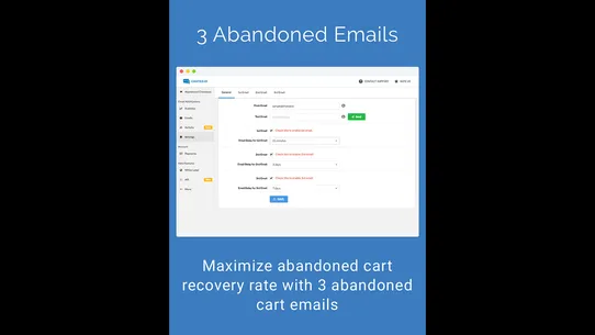 Chated Cart Email Recovery screenshot