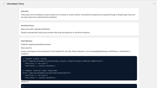 Purefeedback screenshot