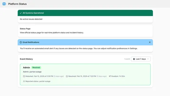 Blimey ‑ Uptime Monitoring screenshot