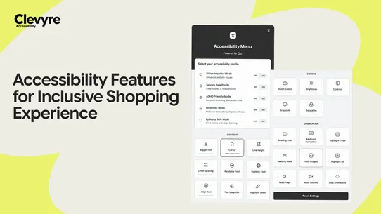 Clevyre Accessibility Widget screenshot