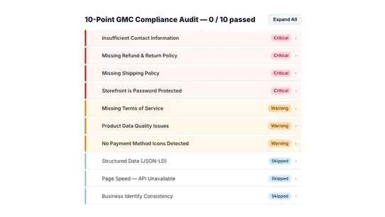 ShieldKit: Google Merchant Fix screenshot