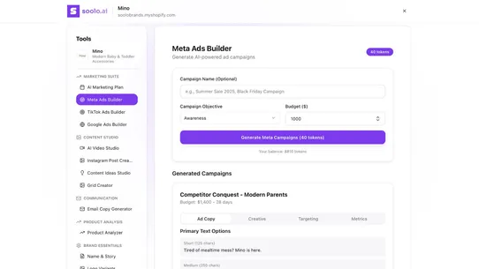 SooloAI ‑ AI Brand Studio screenshot