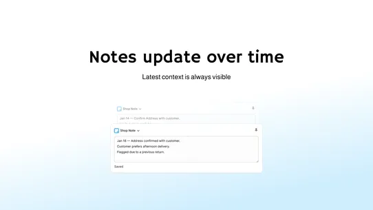 Shop Notes screenshot