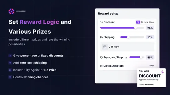 PopupBoost: Spin Wheel Pop Ups screenshot