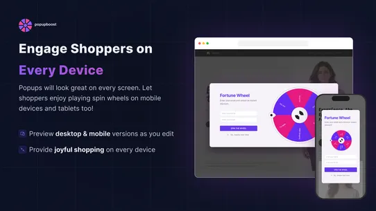 PopupBoost: Spin Wheel Pop Ups screenshot