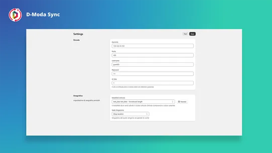 D‑Moda | Connettore ERP screenshot
