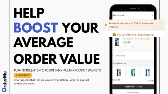 OrderMe ‑ Cart Upsell screenshot