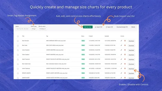 Chartify – Smart Size Charts screenshot