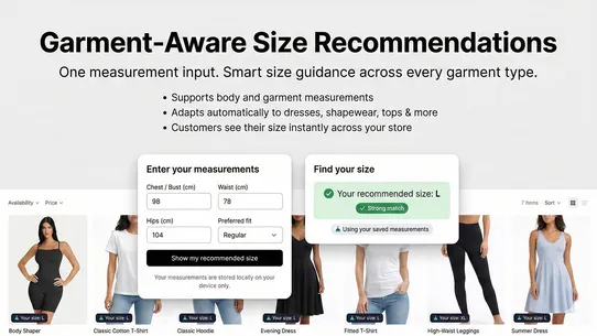 SizeMind – Size Charts &amp; Fit screenshot