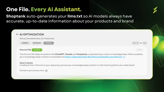 Shoptank: Be Recommended by AI screenshot