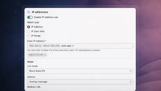 VOL ‑ IP &amp; Fraud Blocker screenshot