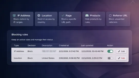 VOL ‑ IP &amp; Fraud Blocker screenshot