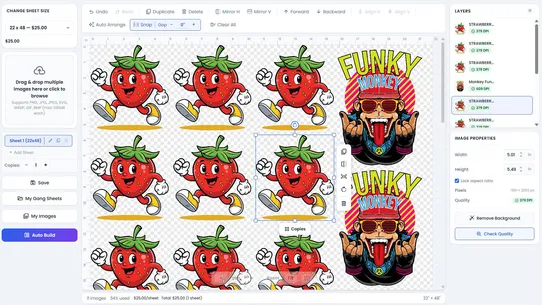 Gangio DTF Gang Sheet Builder screenshot