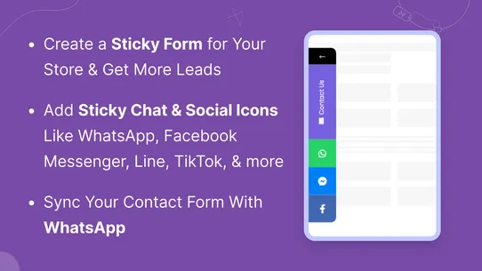 Premio Sticky Contact Us Form screenshot