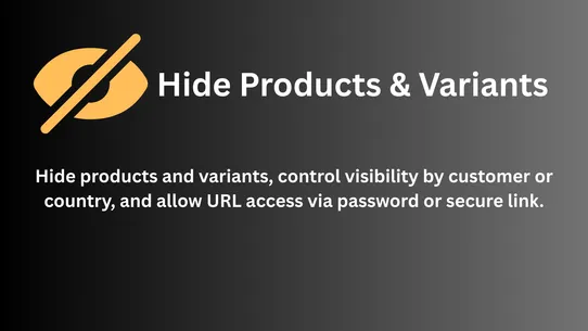 BLNK: Hide Products &amp; Variants screenshot