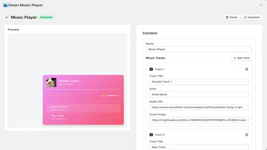 Dixon Music Player screenshot