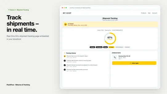 PackFlow ‑ Returns &amp; Tracking screenshot