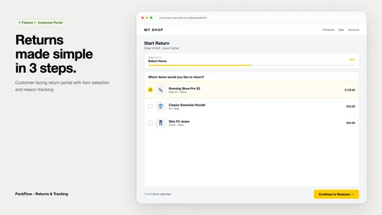 PackFlow ‑ Returns &amp; Tracking screenshot