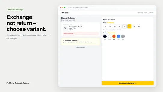 PackFlow ‑ Returns &amp; Tracking screenshot
