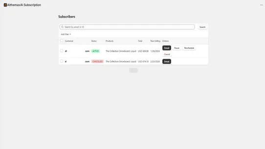 AlthemaxAI Subscription screenshot